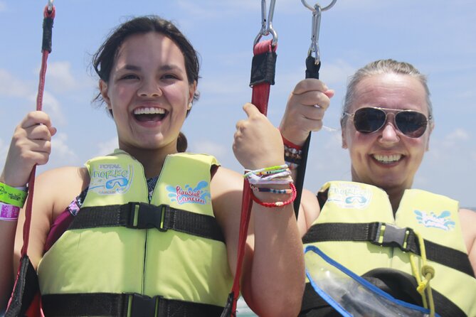 2 in 1 Parasailing and Jet Sky Tour in Cancun - Parasailing in Cancun: what the 80-90 meter ride is really like
