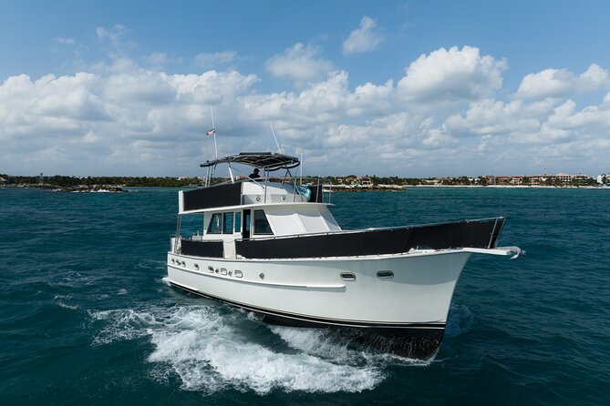 4 Hours - 53' Hatteras - Tulum, Playa Del Carmen, Riviera Maya - The Inha Reef snorkeling stop, and how to plan around the water