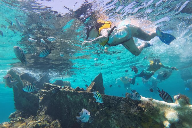 All-Inclusive Isla Mujeres Catamaran with Free Transportation - The Blanquizal sandbar swim stop