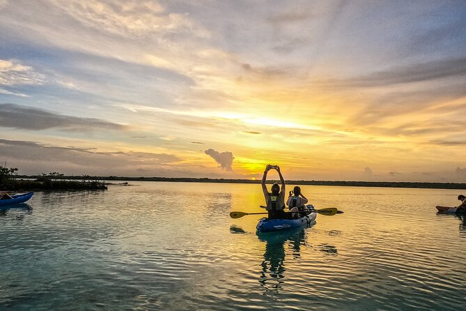 Bacalar Sunrise in Kayak - Lake Bacalar Storytelling Along the Route
