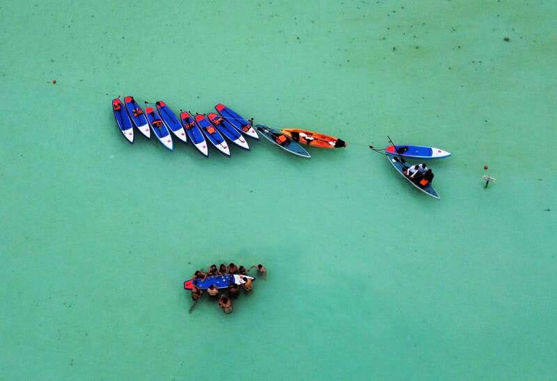 Bacalar: Sunrise Paddleboard Tour with Floating Picnic - The second cenote swim stop: stromatolites, corals, and a lesson with respect