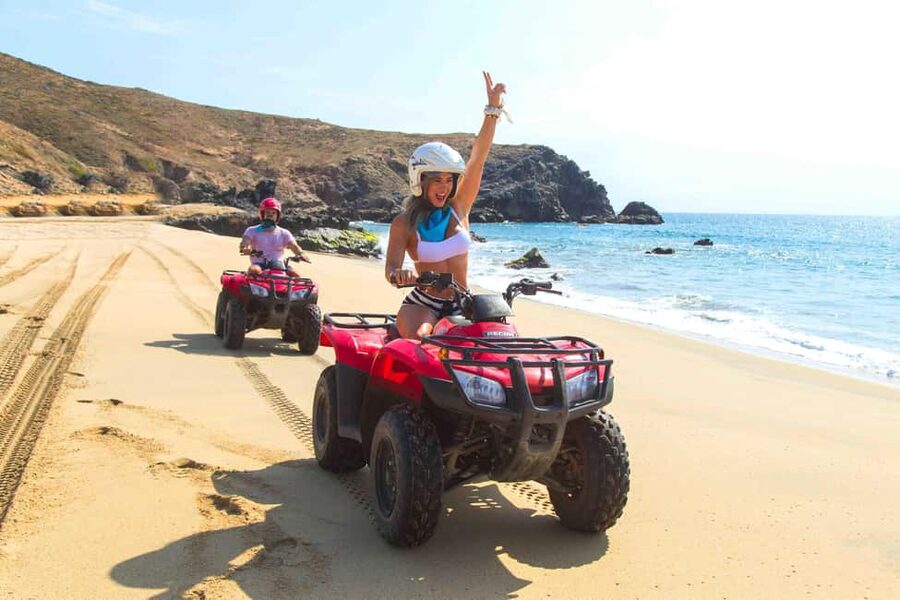 Cabo San Lucas: Beach & Desert ATV Tour with Tequila Tasting - Cabo ATV route: how you move from desert dust to white-sand ocean views