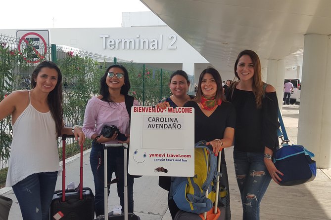 Cancun Airport private transfer to Cancun hotel zone - Finding Your Representative: Terminal Platforms and the Logo Sign