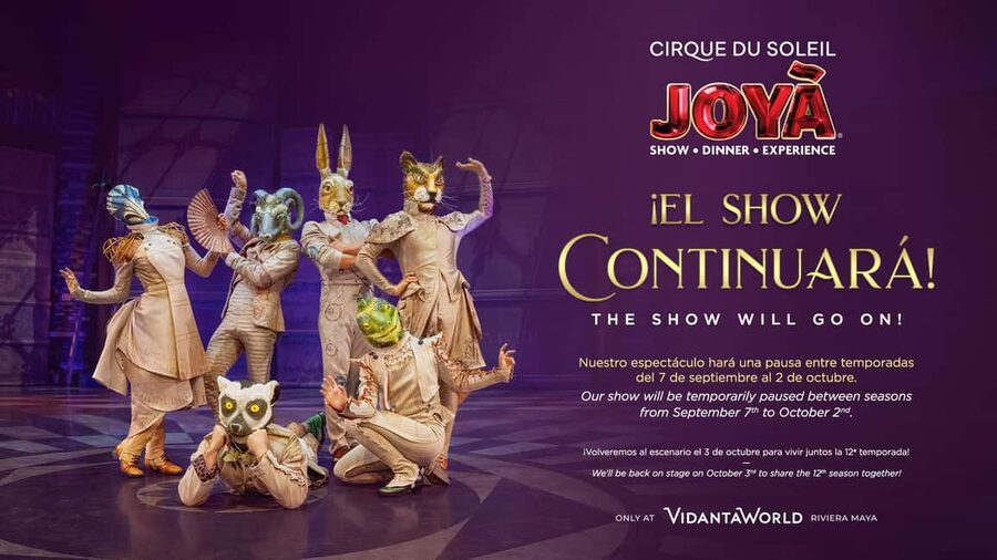 Cancún: Cirque du Soleil JOYÀ Show Ticket - Seat Choices: Lateral Tables, Premium Centers, and VIP Front Row