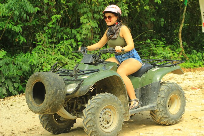 Cancun Mayan Pass: ATV, Cenote, Zipline, Transportation & Horses - ATV Riding in the Mayan Jungle: Short Time, Big Energy