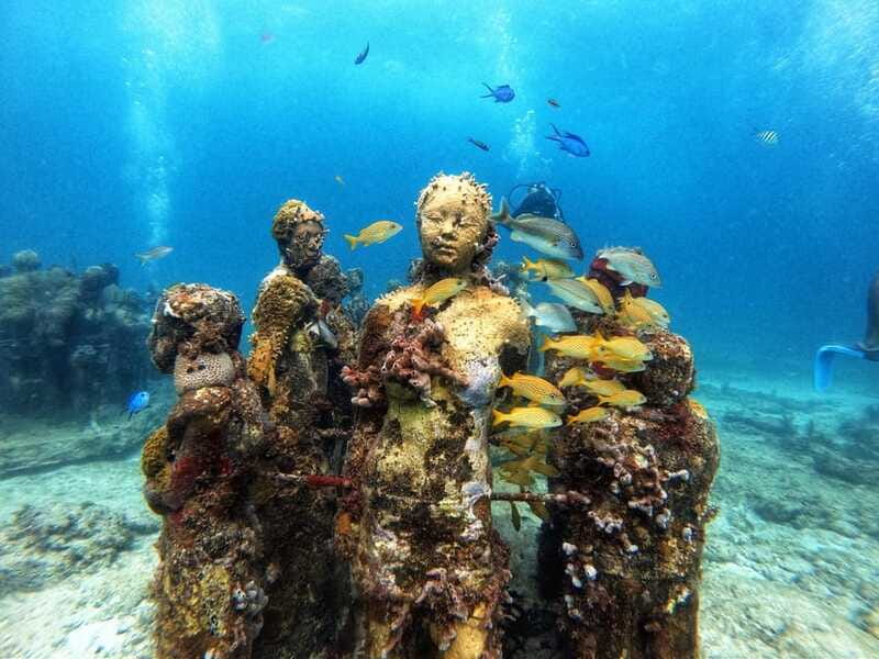 Cancun: Musa Underwater Museum & Reef Discover Scuba Diving - MUSA underwater museum sculptures, where art meets sea life
