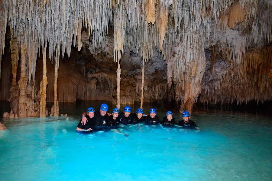 Cancun/Playa del Carmen: Tickets to Rio Secreto and Lunch - Gear-up moment: wetsuit, wet shoes, helmet, and headlamp