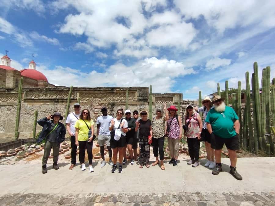Check out Hierve el Agua, Mitla, the Tule Tree, Rugs, and a Mezcal Distillery Tour - Lunch break: the buffet option is convenient, not guaranteed