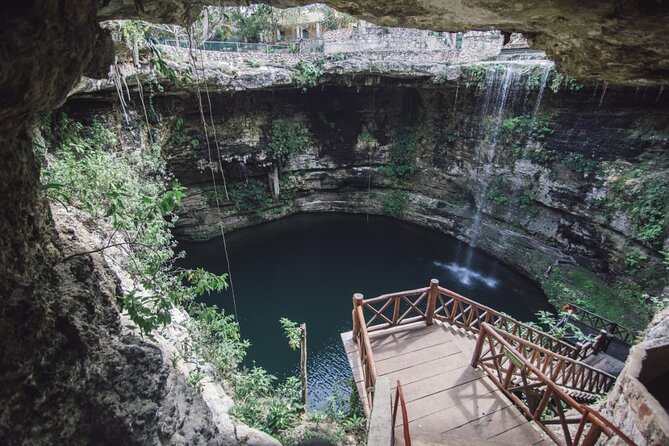 Chichen Regular from Cancun to Playa del Carmen - Selva Maya Cenote Swim, Life Jackets, and the Waterfall Moment