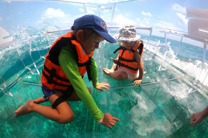 Clearboat: Glass-bottom boat ride to the Caribean Sea - Entering the Clearboat, glass views over Caribbean reefs