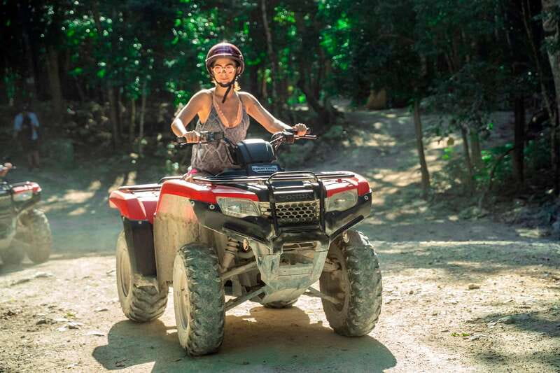 Cozumel: ATV Ride to Jade Cavern, Beach Club Access & Lunch - Honda 250 ATV ride through Cozumel jungle, and what the trail feels like