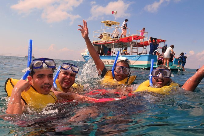 Cozumel Coral Reef Snorkeling by Glass Bottom Boat with Guide - Guides and captain watch, safety habits you can feel