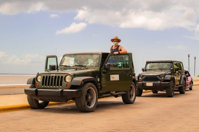 Cozumel Cultural Jeep Tour with Mayan Village and Mexican Lunch - Stop 1: The military air base with WWII planes and Mayan replica ruins