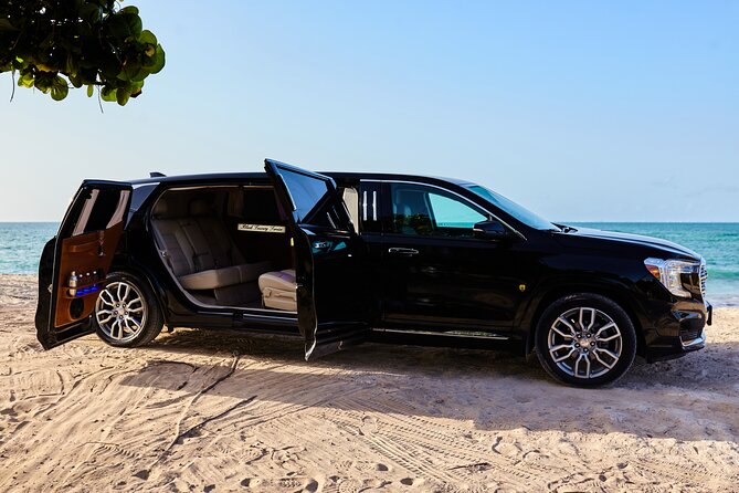 Deluxe GMC Limousine from CUN Airport to Playa Mujeres - Drinks, coffee, Wi-Fi, and the onboard vibe you can expect