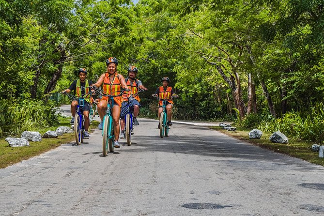 E-Bike Adventure in Cozumel - West Side Ride N' Snorkel - Getting on the Pedego-style e-bike: easy to learn, still real riding