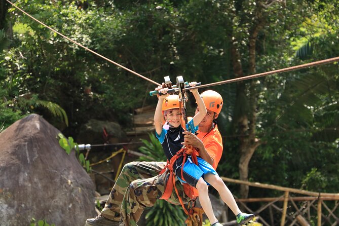 Edenva Ecotourist Park in Puerto Vallarta - Your included adventure pass: hiking circuits, bridges, river cool-off, natural slide