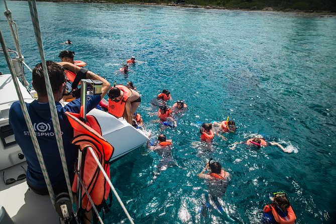 El Cielo Cozumel Snorkel tour by Catamaran - Food and Drinks: Ceviche, Chips, Margaritas, and Beer