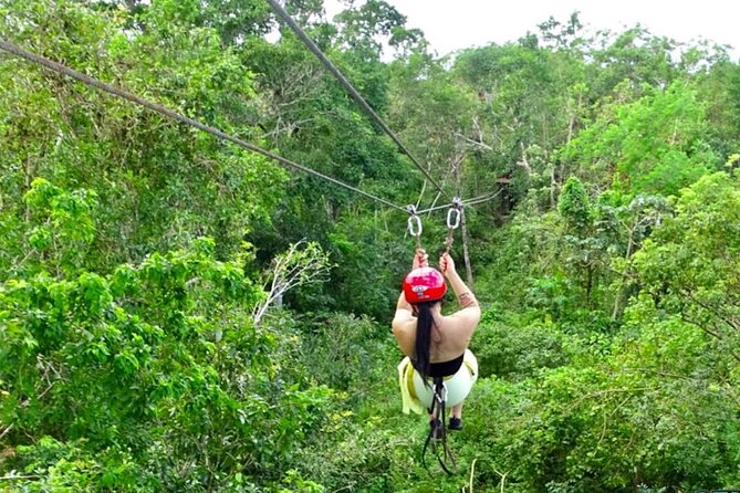 Family ATV Cenote Five Zip Lines Photos Taco Lunch Tequila Taste - Pickup and Getting to the Action From Cancun Zone Hotels