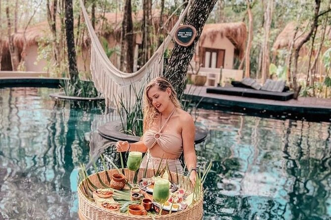 Floating breakfast in The Yellow Nest (near Dos Ojos cenote) - Floating breakfast at The Yellow Nest, right by Dos Ojos