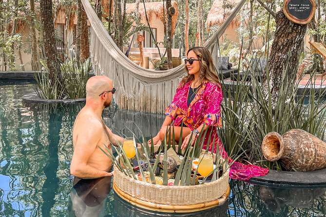 Floating breakfast in The Yellow Nest (near Dos Ojos cenote) - Temazcal meditation in the evening: heat, herbal vapor, and calm