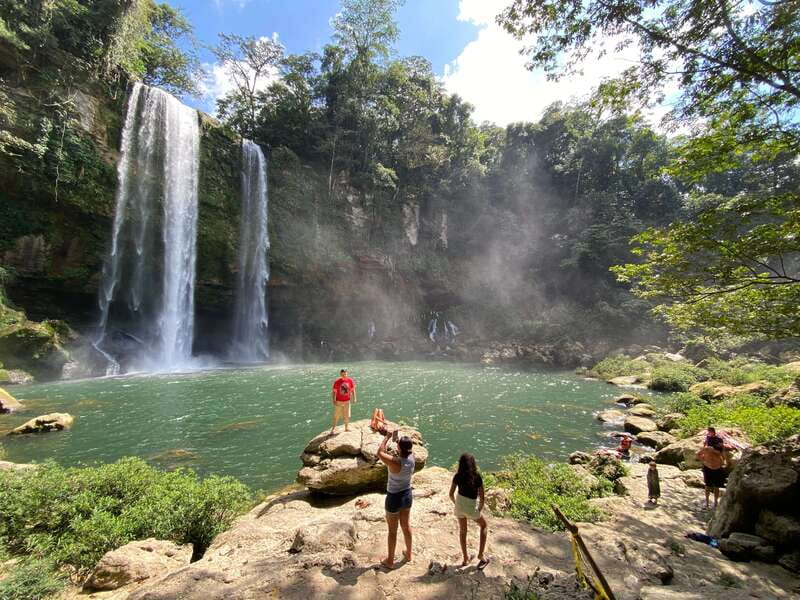 From Palenque: Waterfalls Misol-ha y Agua Azul. - Agua Azul Walkway and Water Time: 2.5 Hours of Blue Cascades