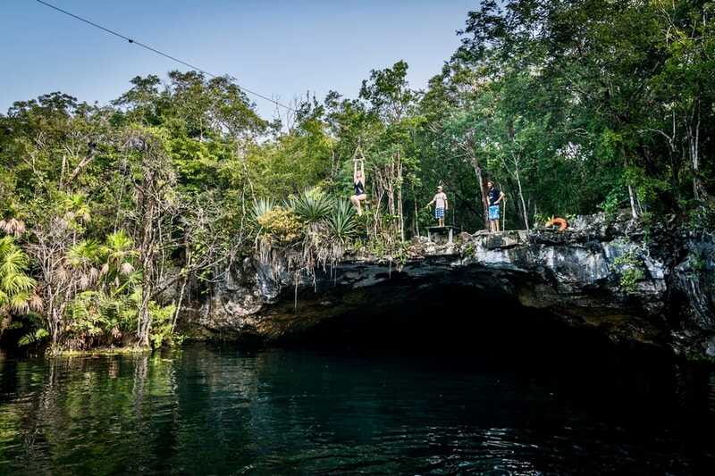 From Tulum: Four-Cenote Adventure - Stop 4: Cenote Azul snorkeling and underwater life