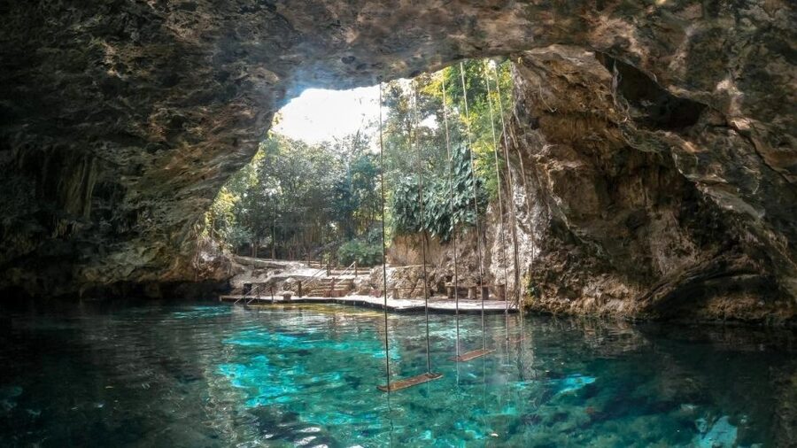 From Tulum: Tulum, Cenote and Turtle Swim Tour at Akumal - Canamayte Mariposa Cenote: a cool swim break