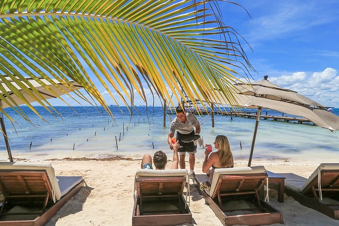 Isla Mujeres luxury catamaran with premium open bar and lunch - Cancun to Isla Mujeres, with a small-boat flow