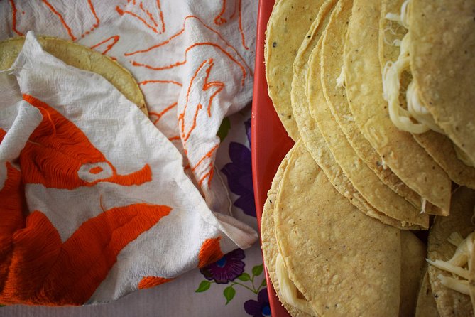 Learn to Cook Mexican Salsas - What you eat during class: totopos, jamaica water, and quesadillas