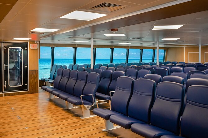 Luxury FERRY Xcaret: From Playa del Carmen to Cozumel - Inside the Ferry: AC, WiFi, Restroom, and Outdoor Views
