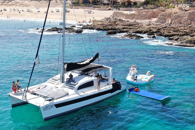 Luxury Sailing catamaran charter in Cabo San Lucas all inclusive - The 3-Hour Route: Arch Photos, Pelican Rock, and Balconcito Beach