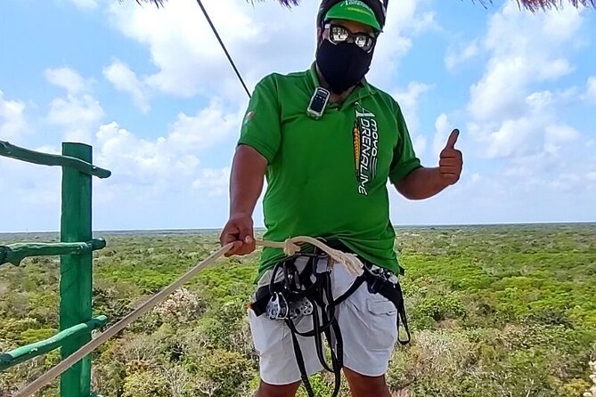 Maya Adrenaline: ATV, Ziplines & Cenote From Playa del Carmen. - Treetop ziplines: a real circuit, with real height