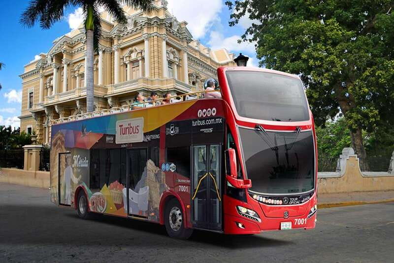 Mérida: Panoramic Sightseeing Tour Bus Ticket with 2 Routes - Two route options that change the story of the city