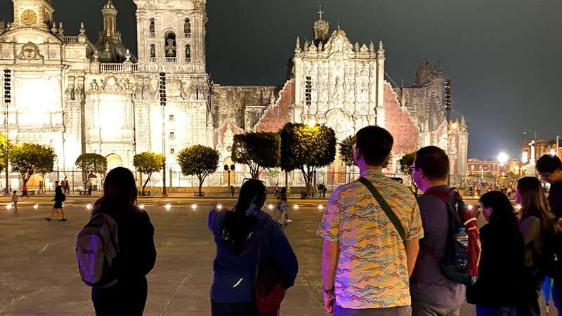 Mexico City at Night Walking tour with optional Torre Latino - The Palacio de Bellas Artes to Palacio de Correos Neoclassical Route