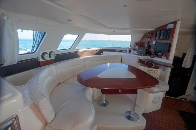 Private Catamaran from Cancun to Isla Mujeres | For up to 30 pepl - Stop 1: the Underwater Museum and Manchones reef snorkeling