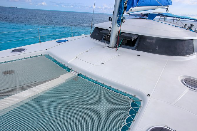 Private Catamaran from Cancun to Isla Mujeres | For up to 30 pp - Stop 1: Museo Subacuatico de Arte and Manchones reef snorkeling