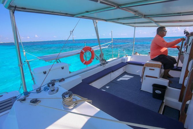 Private Catamaran from Cancun to Isla Mujeres | For up to 40 pp - Open bar and the spinnaker sail factor