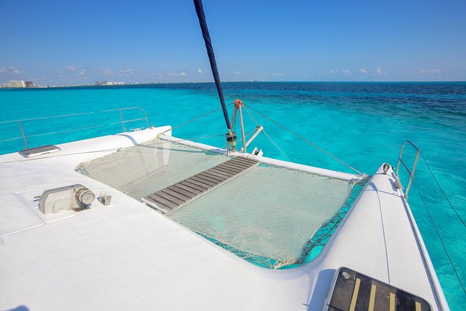 Private Catamaran from Cancun to Isla Mujeres | For up to 40 pp - Isla Mujeres marina time in the 7-hour option