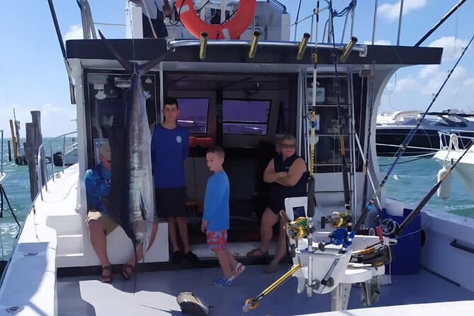 Private fishing charter Boat 48ft 12 pax Good Marlin and Sailfish - Meet at the marina, then head out toward Cancun and Isla Mujeres
