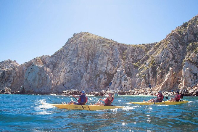 Private Los Cabos Arch & Playa del Amor tour by Glass bottom kayak - How the route plays out: Pelican Rock, El Arco, Lover’s Beach, Divorce Beach