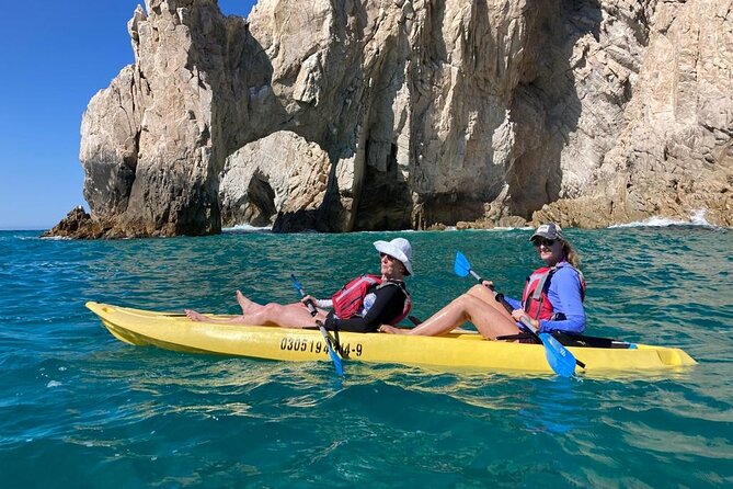 Private Los Cabos Arch & Playa del Amor tour by Glass bottom kayak - Glass-bottom kayaking: the easiest way to “see under” without drama