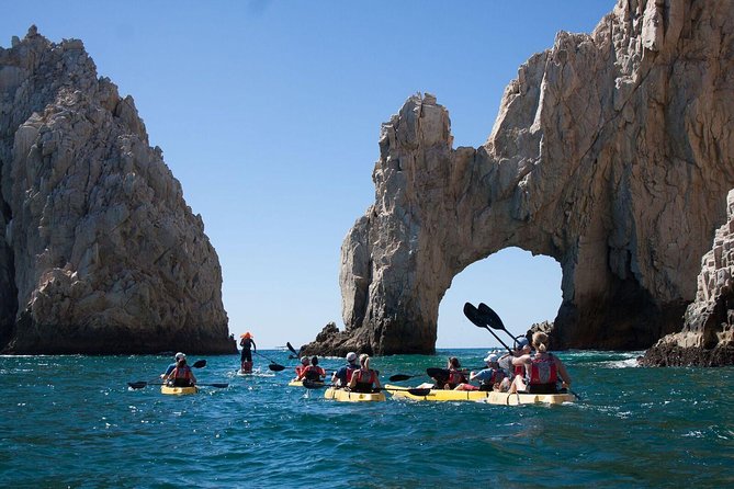 Private Los Cabos Arch & Playa del Amor tour by Glass bottom kayak - Snorkeling setup and what’s included in your comfort kit