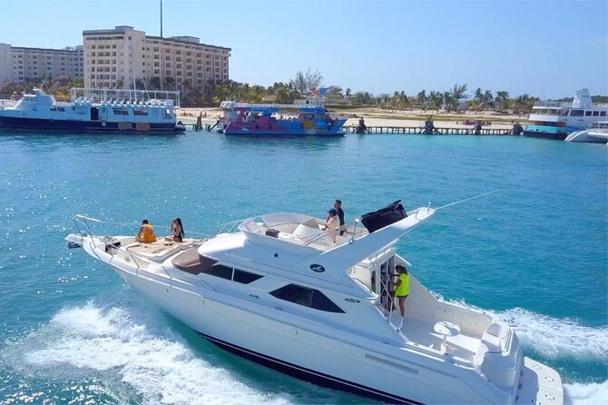 Private SeaRay 47ft Yacht Rental Cancun 23P6 - Choosing 2, 4, or 6 hours: what you get, what you skip