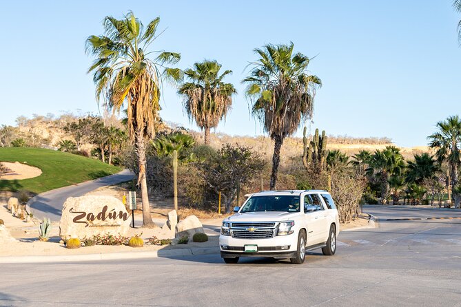 Private SUV Round-Trip from Airport to Hotels in Puerto Los Cabos - Meeting at SJD: Umbrella #5, Clear Arrival Details, and Night-Long Coverage