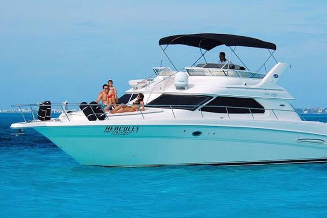 Private Yacht - 46 ft SeaRay Cancun Bay Snorkel 23P4 - Choose the Right Time Window: 2 Hours vs 4 vs 6