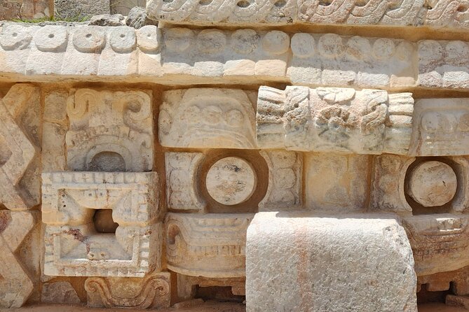 Puuc Route Mayan Archaeological Ruins: Uxmal, Kabah, Sayil and Labnah - Kabah: Codz Pop Masks Dedicated to Chaac