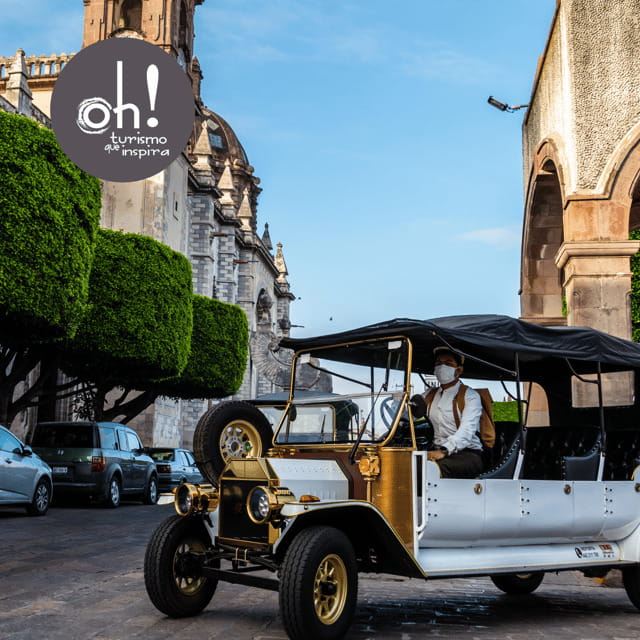 Querétaro: City Tour in a Classic Ford T Vehicle - The big photo beats: aqueduct views, the hill of the bells, and an old railway station