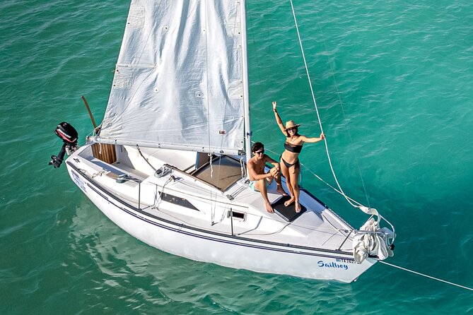 Sailboat tour across the seven colors lagoon in Bacalar - Black Cenote (Witch Cenote): the darker-water contrast