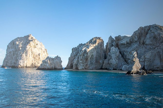 Snorkel & Explore Pelican Rock by Glass Boat + Photos - First stop: El Arco de Cabo San Lucas from the glass-bottom boat