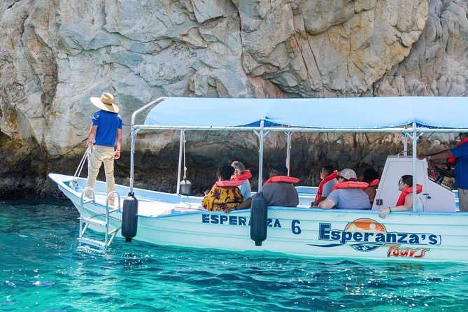 Snorkel & Explore Pelican Rock by Glass Boat + Photos - Lunch plus Cabo San Lucas tequila tasting and shopping time